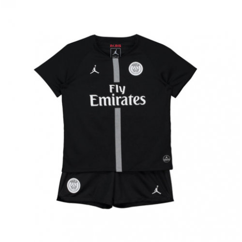 Paris Saint-Germain Fodboldtrøjer Jodan Sort Børn 3. sæt 2018/19 Kort ærmer Paris Saint-Germain Fodboldtrøjer Jodan Sort Børn 3. sæt 2018/19 Kort ærmer